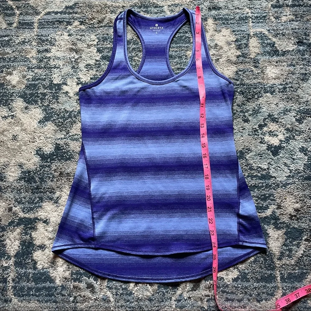 Athleta Chi Ombré blue stripe tank top small - Picture 9 of 11